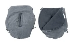 Handmuff-Handschuhe Alpin In Hellgrau / Dunkelgrau