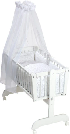 Alvi Wiegengarnitur 3-tlg. Hearts White