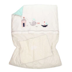 Babybettwäsche "WAL/FALTBOOT&Co." In Maritim - (L) 135 X (B) 100cm