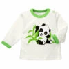 Shirt Langarm Happy Panda In Grün Weiß 1 Shirt Langarm Happy Panda In Grün Weiß -Babyprodukte Laden baby sweets shirt langarm happy panda in grun weiss