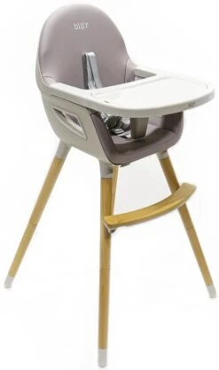 Bobbie - 2 In 1 Esszimmerstuhl & Hochstuhl – In Grau