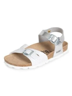 Sandalen "Pitchou" In Silber/ Weiß