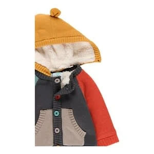BOBOLI Strickjacke Kapuze Mit Ohren Und Plüschfutter In Mehrfarbig 8 BOBOLI Strickjacke Kapuze Mit Ohren Und Plüschfutter In Mehrfarbig – Bild 6