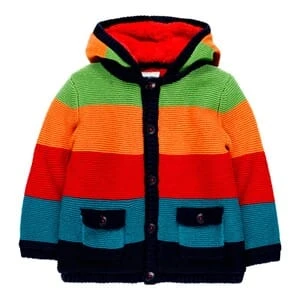 BOBOLI Strickjacke Mit Kapuze Und Plüschfutter Colorblock In Mehrfarbig 4 BOBOLI Strickjacke Mit Kapuze Und Plüschfutter Colorblock In Mehrfarbig – Bild 2