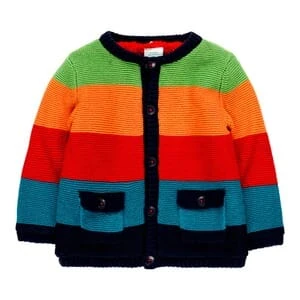 BOBOLI Strickjacke Mit Kapuze Und Plüschfutter Colorblock In Mehrfarbig 5 BOBOLI Strickjacke Mit Kapuze Und Plüschfutter Colorblock In Mehrfarbig – Bild 3