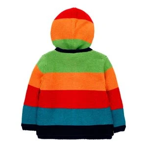 BOBOLI Strickjacke Mit Kapuze Und Plüschfutter Colorblock In Mehrfarbig 6 BOBOLI Strickjacke Mit Kapuze Und Plüschfutter Colorblock In Mehrfarbig – Bild 4