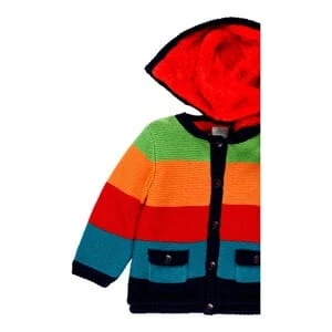 BOBOLI Strickjacke Mit Kapuze Und Plüschfutter Colorblock In Mehrfarbig 9 BOBOLI Strickjacke Mit Kapuze Und Plüschfutter Colorblock In Mehrfarbig – Bild 7