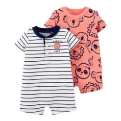 Carter's™ 2er-Pack Spieler Ringel Tiere In Mehrfarbig