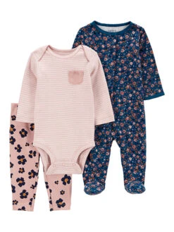 Carter's™ 3tlg. Outfit In Rosa/ Dunkelblau