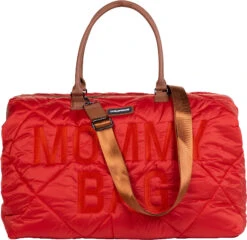 Childhome Wickeltasche MOMMY BAG, Gesteppt, Rot