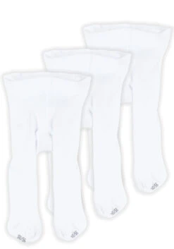 3er Set Baby Strumpfhose Uni In Weiss