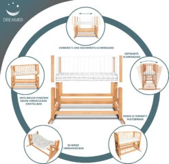 Moderne Dreamer Premium Babywiege Aus Holz, Weiß/buche 10 Moderne Dreamer Premium Babywiege Aus Holz, Weiß/buche -Babyprodukte Laden dreamer cradle moderne dreamer premium babywiege aus holz weiss buche 2