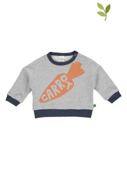 Sweatshirt In Grau/ Bunt