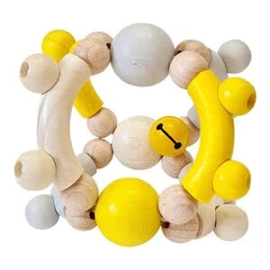 Rassel Kugel Aus Holz In Gelb 3 Rassel Kugel Aus Holz In Gelb
