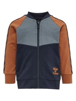 Hummel Blouson "Puk" In Dunkelblau/ Grau/ Hellbraun