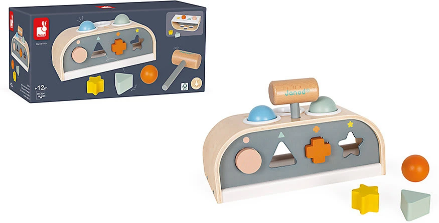 Janod Sweet Cocoon Schlag- Und Sortierspiel 4 Janod Sweet Cocoon Schlag- Und Sortierspiel – Bild 2