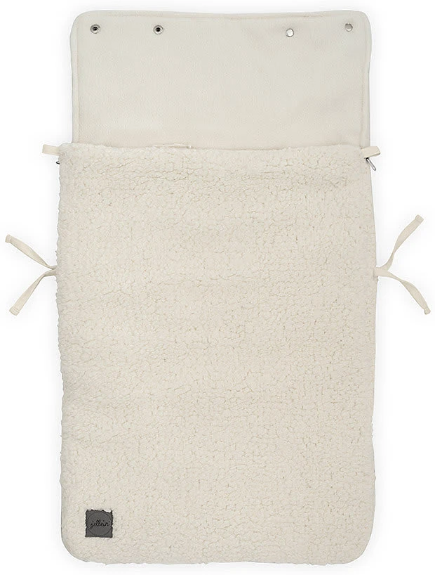 Jollein Fußsack Für Kinderwagen Und Babyschal, Teddy Cream White 3 Jollein Fußsack Für Kinderwagen Und Babyschal, Teddy Cream White