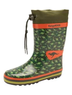 KangaRoos Gummistiefel In Khaki/ Orange