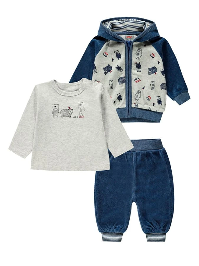 Kanz 3tlg. Set In Grau/ Dunkeblau 3 Kanz 3tlg. Set In Grau/ Dunkeblau