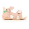 Kickers Leder-Sandalen "Binsia 2" In Rosa -Babyprodukte Laden kickers leder sandalen binsia 2 in rosa