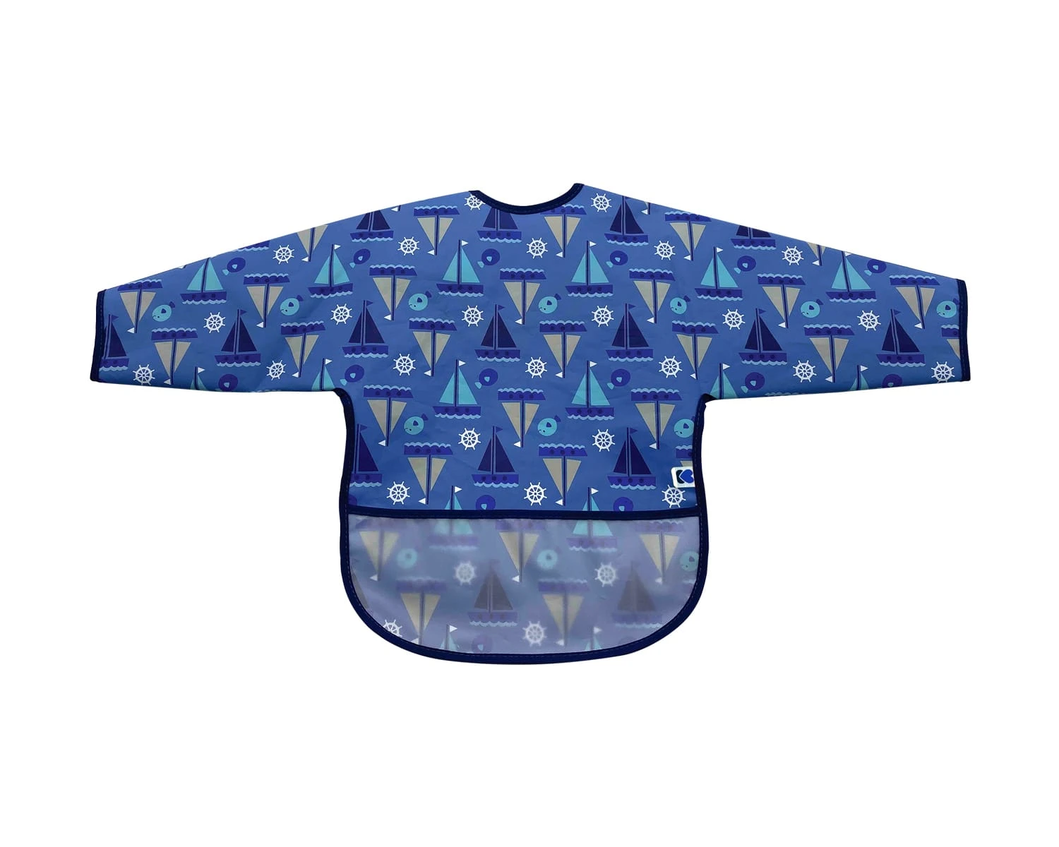 Babylatz Langarm Krümelfänger In Blau 3 Babylatz Langarm Krümelfänger In Blau