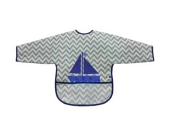 Babylatz Langarm Krümelfänger In Grau