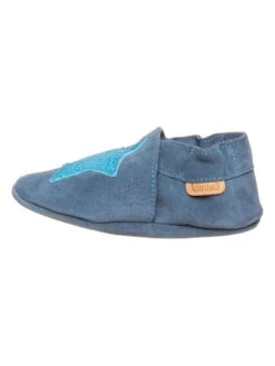 Leder-Krabbelschuhe In Blau