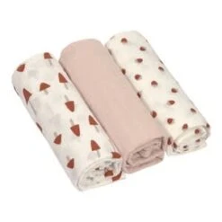 3er-Pack Mullwindeln 85x85 Cm In Rosa