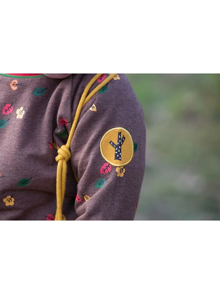 Sweatshirt "Falling Leaves" In Hellbraun 4 Sweatshirt "Falling Leaves" In Hellbraun – Bild 2