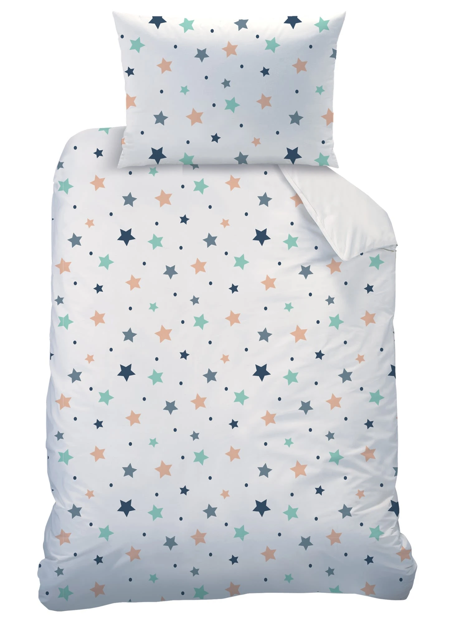 Baby Bettwäsche-Set Biber "Sterne Sweet Dreams" In Weiß / Grau 4 Baby Bettwäsche-Set Biber "Sterne Sweet Dreams" In Weiß / Grau – Bild 2