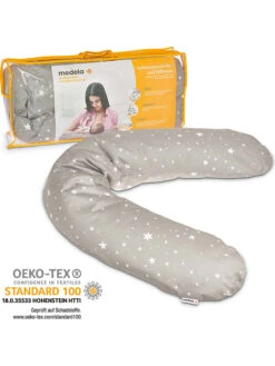 Medela Stillkissen Mit Bezug In Grau - (L)170 X (B)32 Cm
