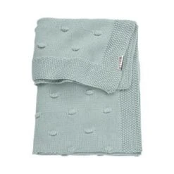 Babydecke Knots Gestrickt 75x100 Cm In Grün