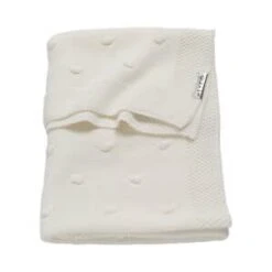 Babydecke Knots Gestrickt 75x100 Cm In Weiß