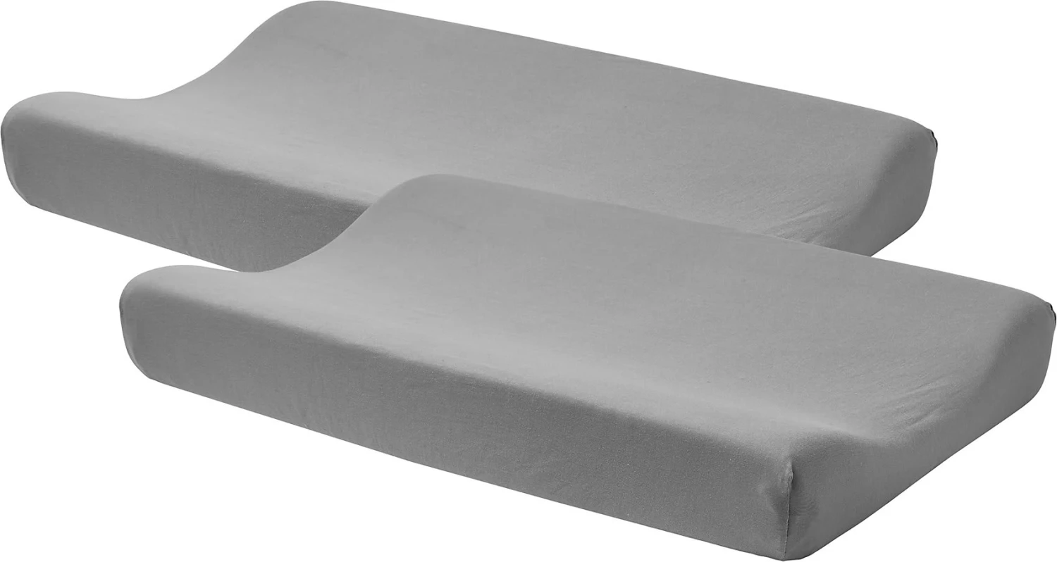 Wickelauflagenbezug Basic Jersey, 50 X 70 Cm, Grau, 2er Pack 4 Wickelauflagenbezug Basic Jersey, 50 X 70 Cm, Grau, 2er Pack – Bild 2