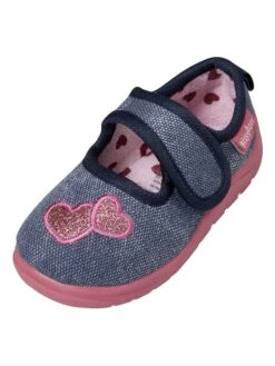 Playshoes Hausschuhe In Blau/ Rosa