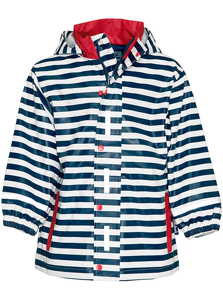 Playshoes Regenmantel In Dunkelblau/ Weiß 3 Playshoes Regenmantel In Dunkelblau/ Weiß