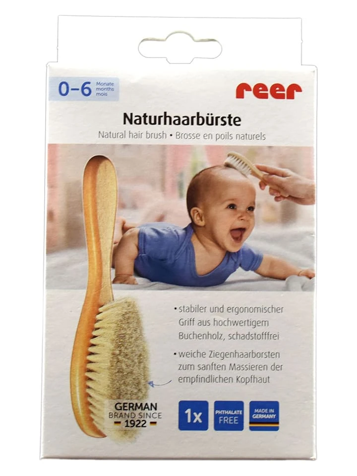 Reer Naturhaarbürste-Ziegenhaar In Beige 5 Reer Naturhaarbürste-Ziegenhaar In Beige – Bild 3