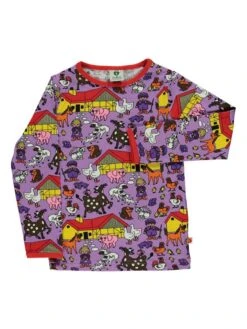 Longsleeve "Farm" In Lila