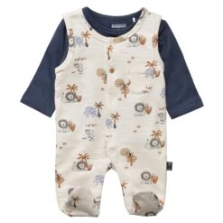 STACCATO Strampler Mit Shirt Aus Bio-Baumwolle Nature Aop