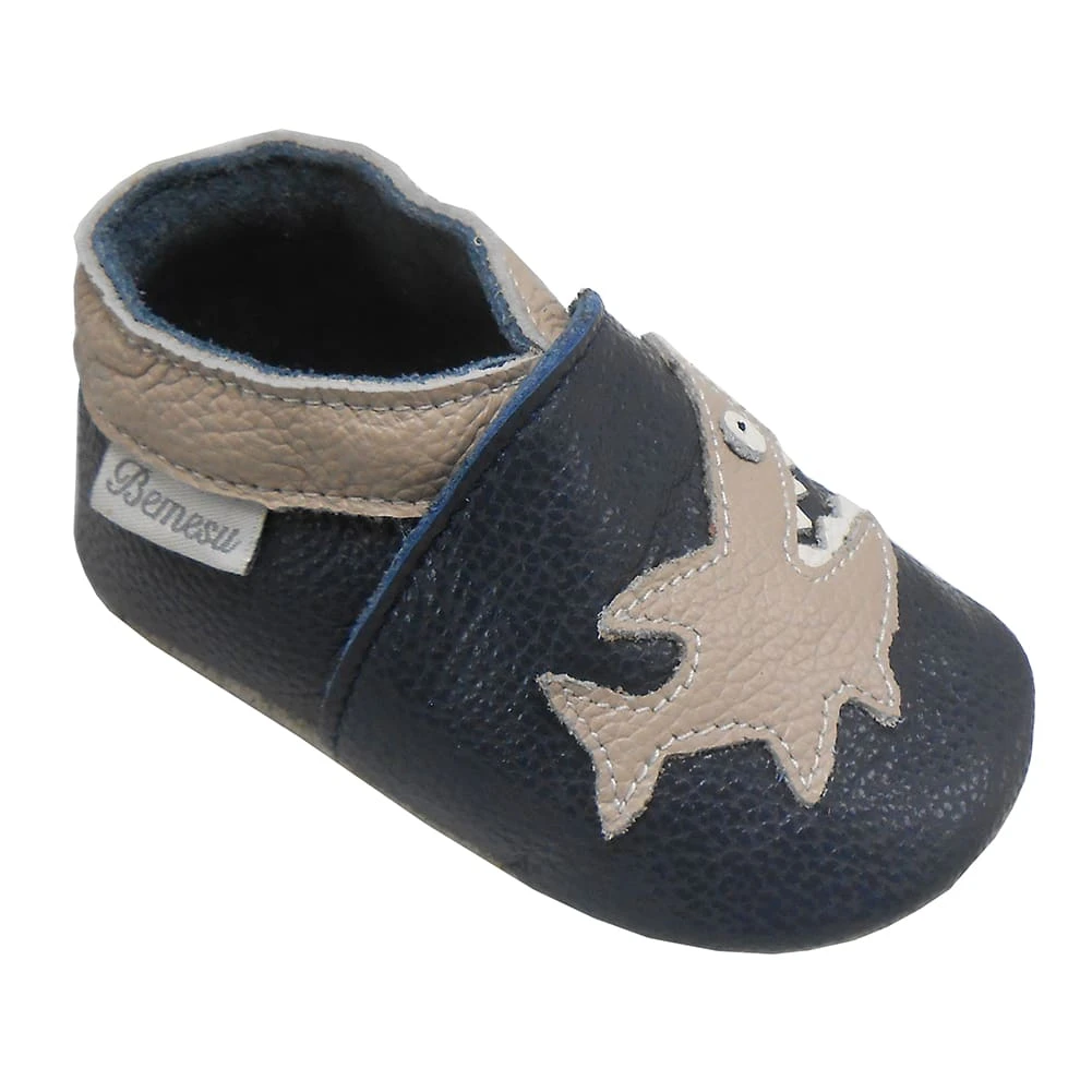 Baby Krabbelschuhe In Hai Dunkelblau 6 Baby Krabbelschuhe In Hai Dunkelblau – Bild 4