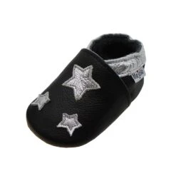 Baby Krabbelschuhe In Sterne Schwarz -Babyprodukte Laden yalion baby krabbelschuhe in sterne schwarz 3